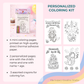 Mermaid Birthday Coloring Kit with Crayons | Kids Party Favor Pack | Personalized Mermaid Coloring Activity | Under the Sea Party Theme