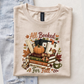 All Booked For Fall T-Shirt | Cute Pumpkin Books Autumn Shirt for Book Lovers