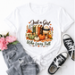 Just a Girl Who Loves Fall T-Shirt | Pumpkin, Coffee, and Books Fall Shirt