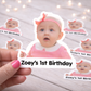 Personalized Birthday Face Stickers – Custom Photo, Name & Age
