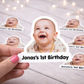 Personalized Boy Birthday Face Stickers – Custom Photo, Name & Age