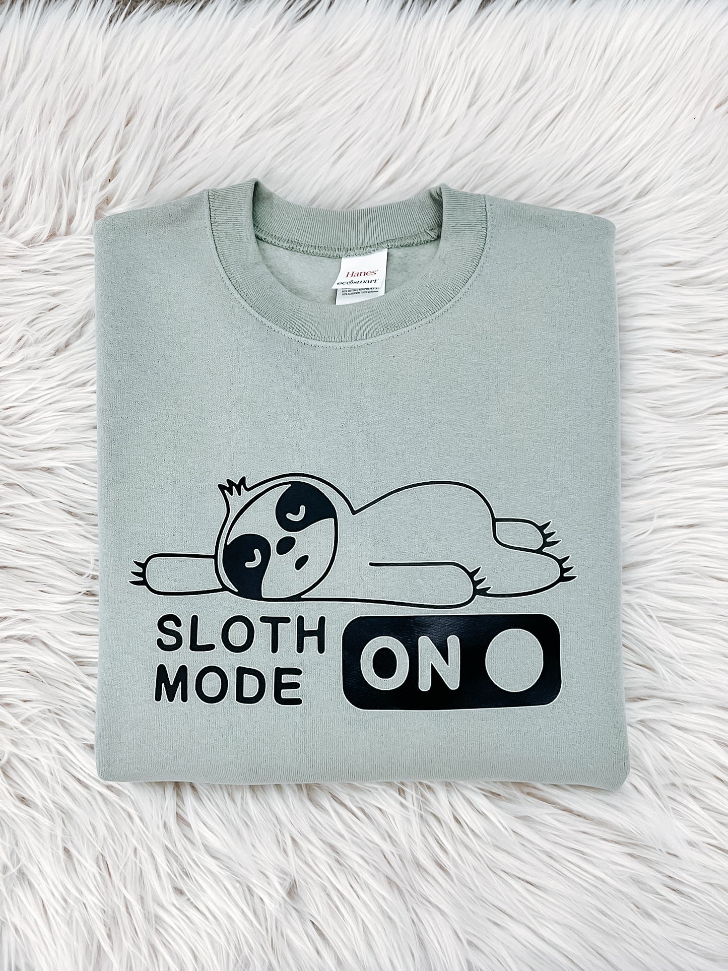 Sloth Mode ON Sweatshirt - Cozy Sloth Lover Crewneck