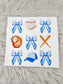 Blue Bow Baseball Sweatshirt – Cute Sports Lover Pullover | Cozy & Stylish