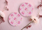 Car Coasters, Pink Design, Car Accessories, Car Gifts, Daisy Décor, Bows and Pencils.