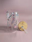 Motivational Glass Cup  – 16oz with Bamboo Lid & Straw