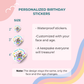 Personalized “Look Who’s Turning…” Face Sticker" – Custom Photo Birthday Stickers (Any Age)