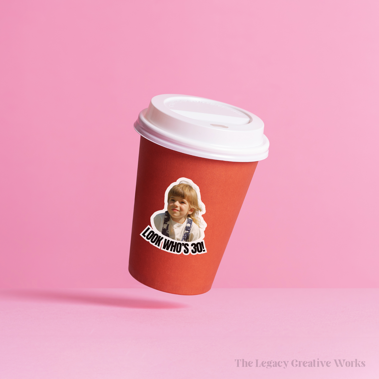 Personalized “Look Who’s Turning…” Face Sticker" – Custom Photo Birthday Stickers (Any Age)